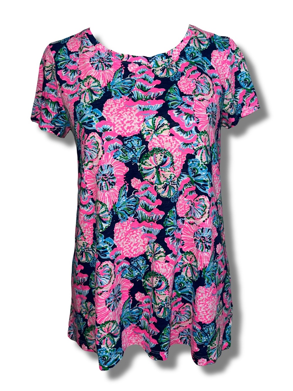 Lilly Pulitzer Cotton Etta Scoop Neck Tee